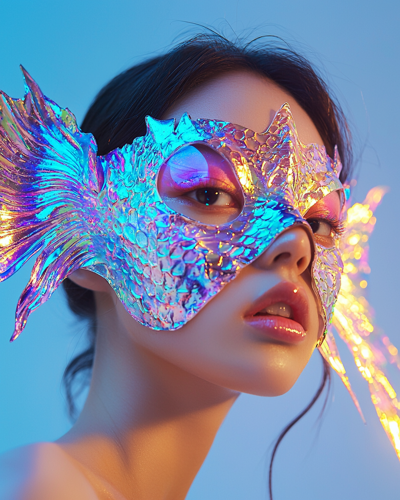 Futuristic Armor Mermaid Makeup: A Kawaii Oceanic Dream