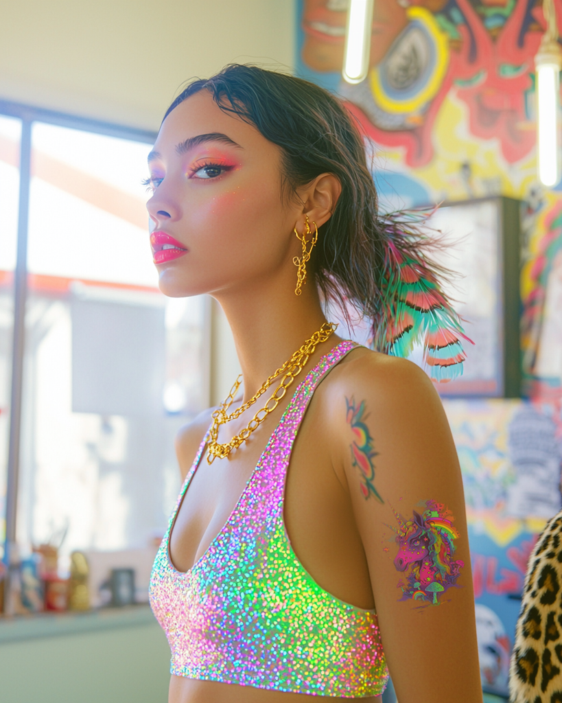Unleash Your Magic: The Dreamy Unicorn Temporary Tattoo #1 🦄✨