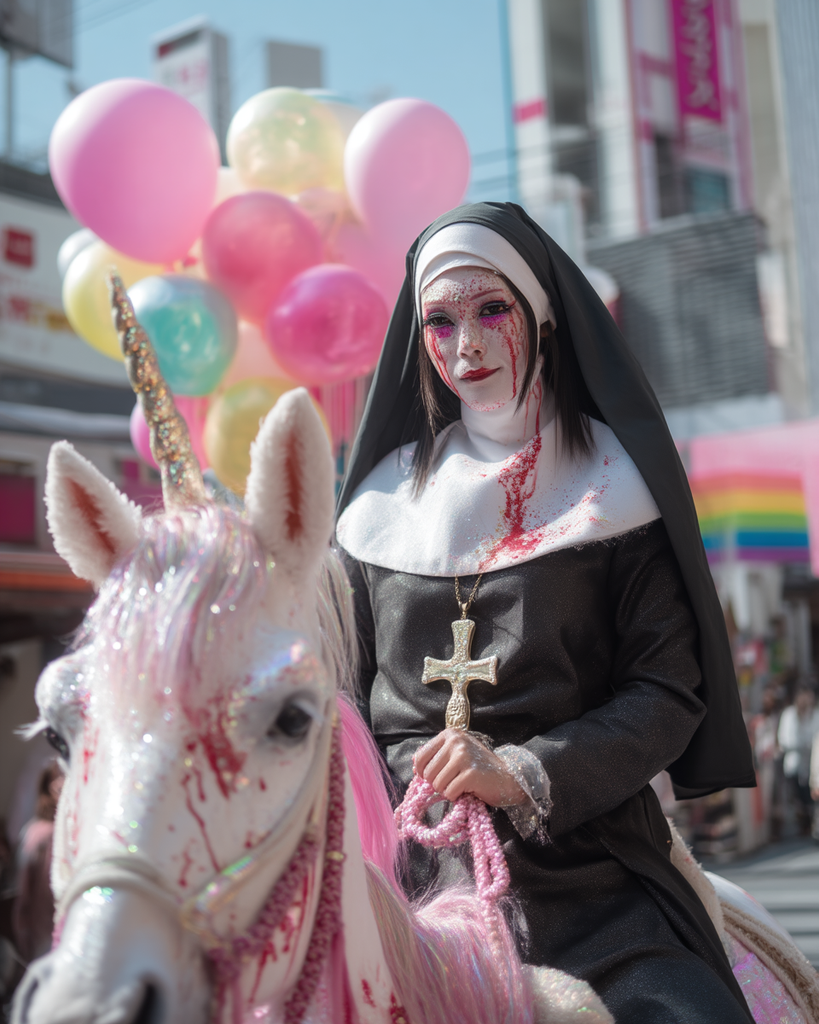 RainbOH!w Procession: Vol.1 – The Nuns Limited Edition Art Prints by The Creative AI Whisperer