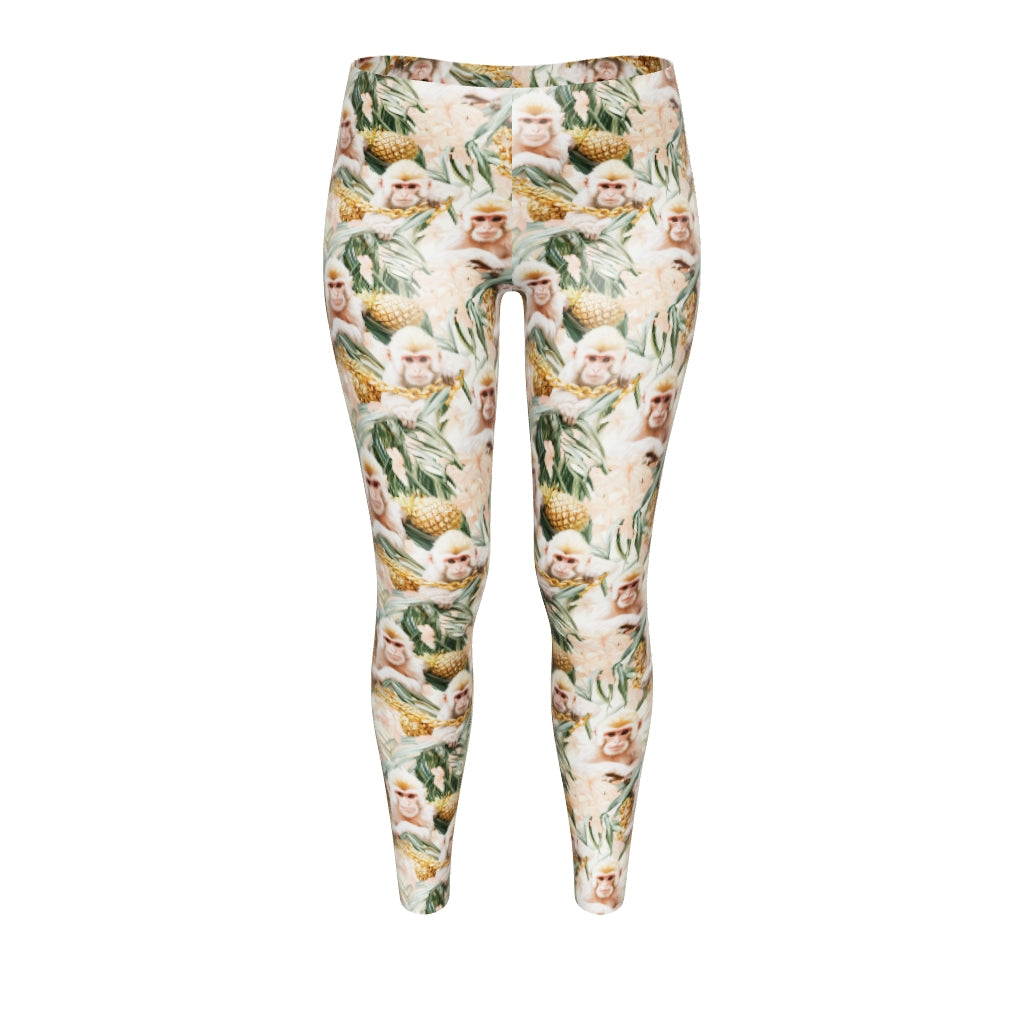 🍍 Jungle Mischief PowerLeggings – Monkey Mood Edition 🐒✨