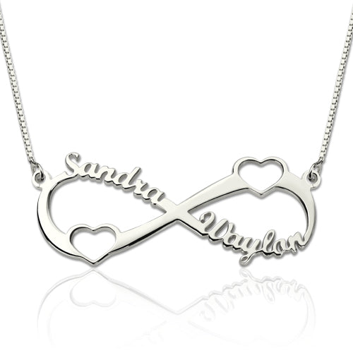 OH! Heart Infinity Name Necklace - Sterling Silver